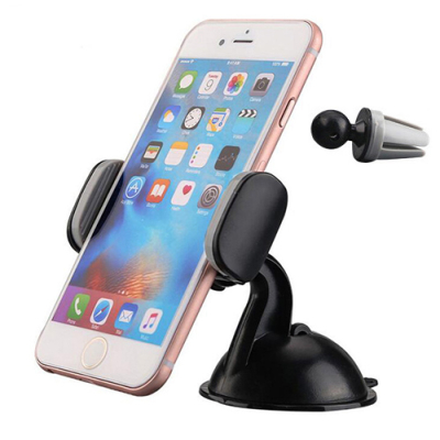 2 in 1 telefoonhouder: raam en ventilatie