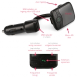 FM Transmitter AUX/USB/SD en bluetooth bellen