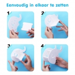 Telefoon/tablet- en pennenhouder houten olifant