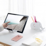 Telefoon/tablet- en pennenhouder houten olifant
