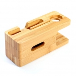 Bamboe houder voor iPhone en Apple Watch