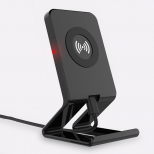 Telefoonstandaard met draadloze QI oplader zwart
