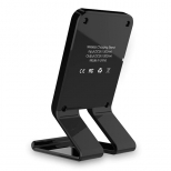 Telefoonstandaard met draadloze QI oplader zwart